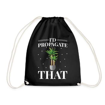 Palm plant lovers, that's what I would pass on - Drawstring Bag - black - Front