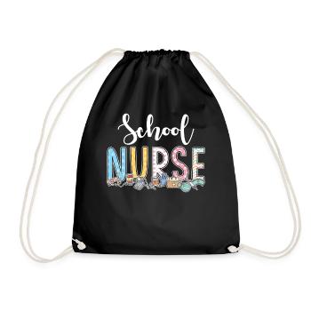 Geschenkidee Für Schulkrankenschwestern - Turnbeutel - Schwarz - Vorne