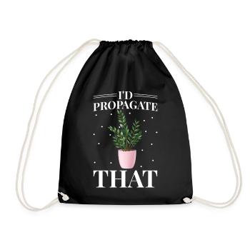 Zamioculcas plant lovers I would recommend this - Drawstring Bag - black - Front
