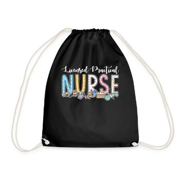 Licensed Practical Nurse - Drawstring Bag - black - Front