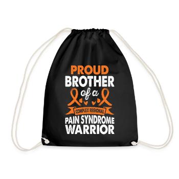 Brother of the Crps Warrior Awareness Month Orange - Drawstring Bag - black - Front