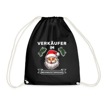 Lustiger Verkäufer Weihnachten Beruf Spruch - Turnbeutel - Schwarz - Vorne