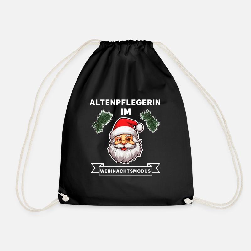 Lustiger Altenpflegerin Weihnachten Beruf Spruch - Turnbeutel - Schwarz