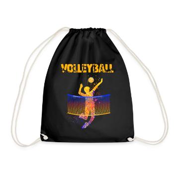 Un joueur de volleyball art abstrait sport - Sac de sport léger - noir - Devant