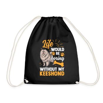 Ce serait ennuyeux sans Wolfsspitz Spitz allemand - Sac de sport léger - noir - Devant