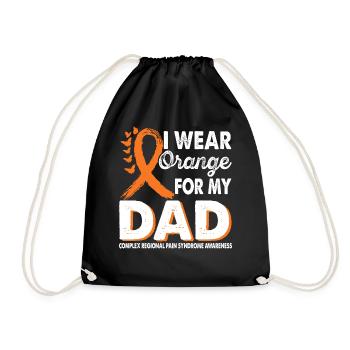 Wear Orange for Dad Support for the - Drawstring Bag - black - Front