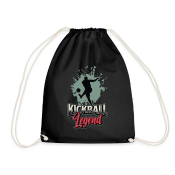 Kickball Legend Competitive Sports Soccer Baseball - Turnbeutel - Schwarz - Vorne