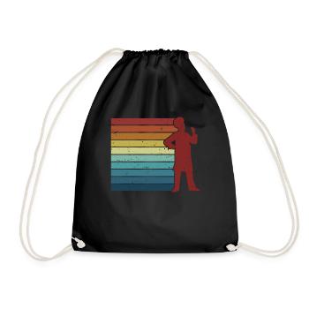 Confiseur de boulangerie rétro amateur boulanger maître boulanger - Sac de sport léger - noir - Devant