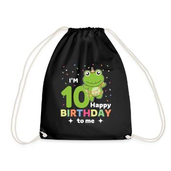 Grenouille pour les enfants de dix ans - Sac de sport léger - noir - Devant