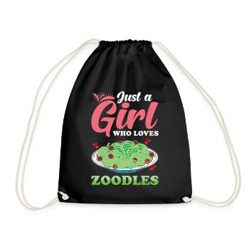 Zoodles Pâtes aux courgettes Dicton - Sac de sport léger - noir - Devant