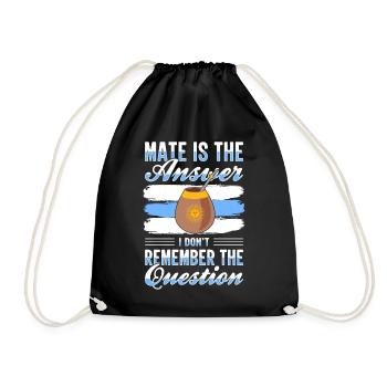 Drapeau de l’Argentine Thé yerba maté argentin - Sac de sport léger - noir - Devant