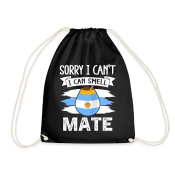 Drapeau de l’Argentine Thé yerba maté argentin - Sac de sport léger - noir - Devant