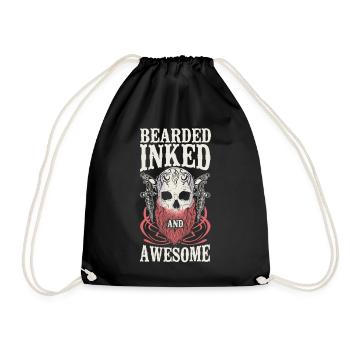 Amoureux de la barbe Tatouage d’homme barbu - Sac de sport léger - noir - Devant