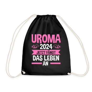Urgroßmutter 2024 Uroma - Turnbeutel - Schwarz - Vorne