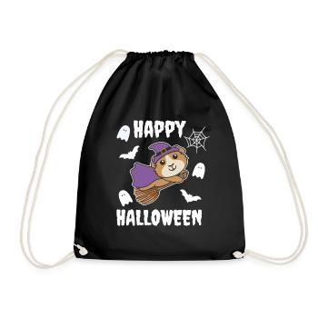 Cochon d’Inde Joyeux Halloween Sorcière Enfants Sorcières - Sac de sport léger - noir - Devant