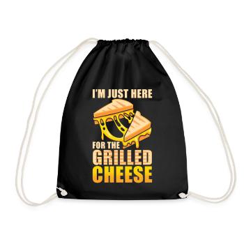 Grillkäse Nur Hier Für Den Gegrillten Käse - Turnbeutel - Schwarz - Vorne