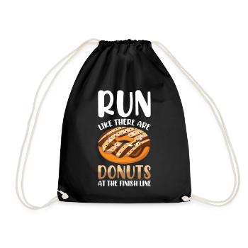 Marathon Marathon Runner Finish Line Saying Funny - Drawstring Bag - black - Front