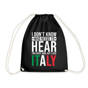 Italien Liebe - Turnbeutel - Schwarz - Vorne