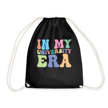 University Retro Groovy Student - Drawstring Bag - black - Front