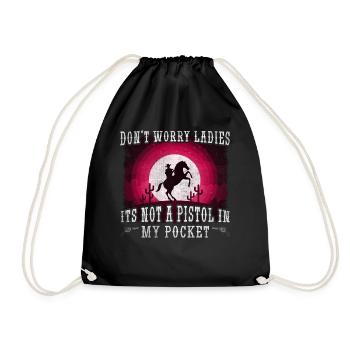 Ne vous inquiétez pas mesdames, ce n’est pas un pistolet dans ma poche - Sac de sport léger - noir - Devant