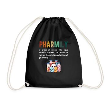 Pharmacist Technician, definition of Pharmily - Turnbeutel - Schwarz - Vorne