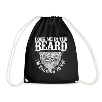 Amant barbe Homme barbu Regarde-moi - Sac de sport léger - noir - Devant