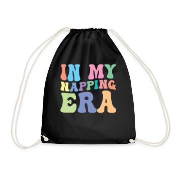 Sleeping Nap Retro Groovy - Drawstring Bag - black - Front