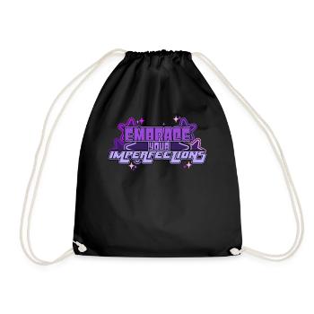 Embrace Your Imperfections Positivity Quote Y2K Ae - Turnbeutel - Schwarz - Vorne