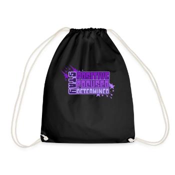 Stay Positive Focused Determined Y2K Growth Mindse - Turnbeutel - Schwarz - Vorne