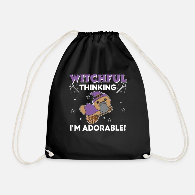 Schnabeltier Halloween Hexe Hexen I'm Adorable - Turnbeutel - Schwarz