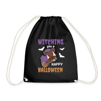 Okapi Hexe Witching you a Happy Halloween - Turnbeutel - Schwarz - Vorne