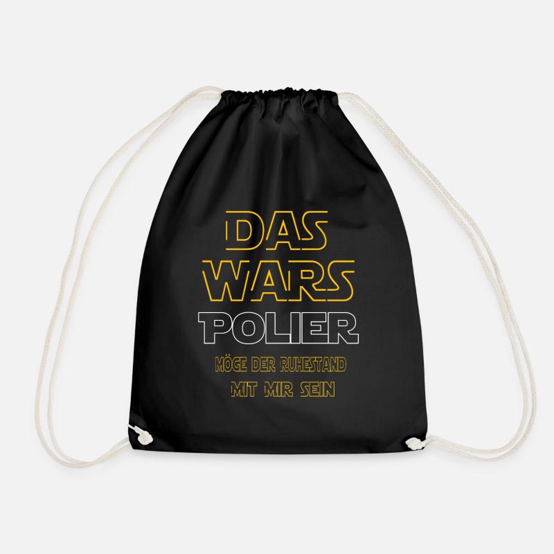 Rente Polier Rente Geschenke - Turnbeutel - Schwarz
