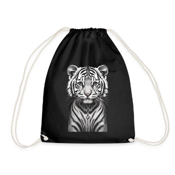 Kindliche Faszination: Das Bengalische Tigerbaby - Turnbeutel - Schwarz - Vorne