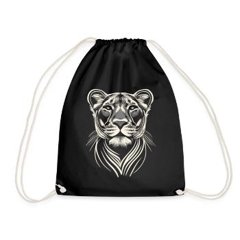 La reine de la savane : le portrait du lion blanc - Sac de sport léger - noir - Devant