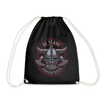 59 ans d’aventures nordiques - 59e anniversaire - Sac de sport léger - noir - Devant