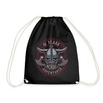61 ans d’aventures nordiques - 61e anniversaire - Sac de sport léger - noir - Devant