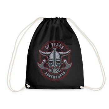 67 ans d’aventures nordiques - 67e anniversaire - Sac de sport léger - noir - Devant