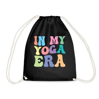 Yoga Retro Groovy In Meiner - Turnbeutel - Schwarz - Vorne