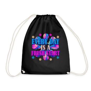 Tie Dye Positive Affirmation Retro Hippie Aestheti - Turnbeutel - Schwarz - Vorne
