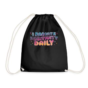 Radiate Positivity Daily Tie Dye Groovy Positive A - Turnbeutel - Schwarz - Vorne