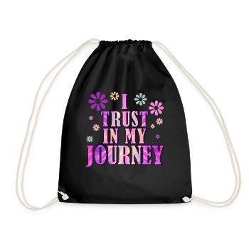 Inspirational Journey Affirmation Tie Dye Boho Gro - Turnbeutel - Schwarz - Vorne