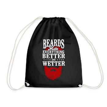 Beard Lover Bearded Man Ginger - Drawstring Bag - black - Front