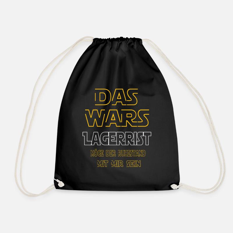 Rente Lagerrist Rente Geschenk - Turnbeutel - Schwarz