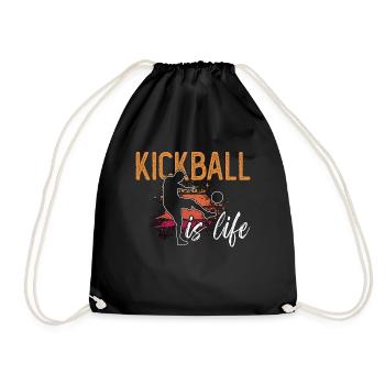 Kickball Is Life Kickball Tournament Kickballer - Turnbeutel - Schwarz - Vorne