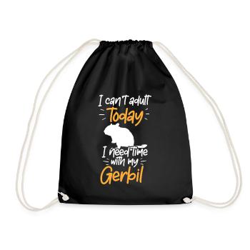 Besoin de temps avec gerbille rongeur Gerbille - Sac de sport léger - noir - Devant
