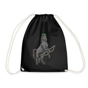 Arc d’archer de cheval - Sac de sport léger - noir - Devant