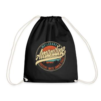 Meilleure Amandine Souvent Imité Jamais Égalé - Drawstring Bag - black - Front