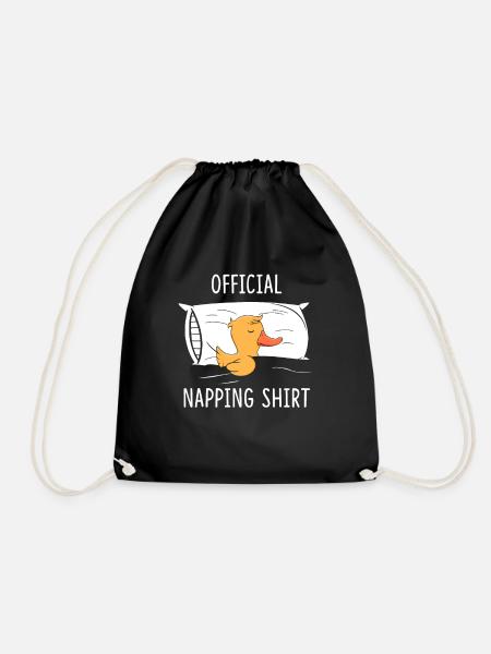 Official Napping Shirt Quietscheente - Turnbeutel - Schwarz