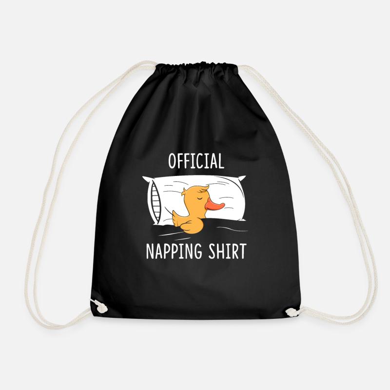 Official Napping Shirt Quietscheente - Turnbeutel - Schwarz