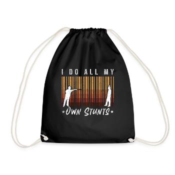 Target Sports I Do All My Own Stunts Shooting Club - Turnbeutel - Schwarz - Vorne